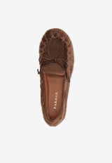 P.A.R.O.S.H Suede Leather Loafers Brown D070283POKSHOE_008