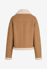 P.A.R.O.S.H Montana Leather Jacket Beige D470088MONTANA_004
