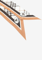 Check Silk Foulard Scarf