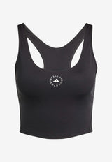 Adidas By Stella McCartney Yoga Racerback Cropped Top Black JW1999_B