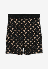 Marine Serre Moon Crescent Print Biker Shorts Black WSH007ACJER0001_IT99