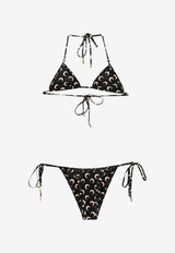 Marine Serre Moon Crescent Print Halterneck Bikini Black WSW011ACJER0003_IT99