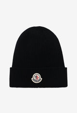 Moncler Logo Wool Beanie Black L20913B70500A9342_999