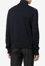 Moncler Wool-Blend Zip-Up Cardigan Blue L20919B50700A9341_777