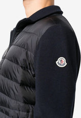 Moncler Wool-Blend Zip-Up Cardigan Blue L20919B50700A9341_777