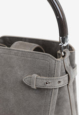 Suede Leather Bucket Bag