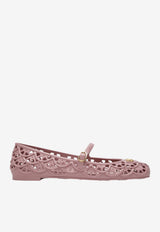 Valentino Ondette VLogo Rubber Ballet Flats Pink 9W2S0PV9RMC/T_VALE-S86