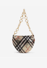 Chainmail Metallic Mesh Checked Shoulder Bag