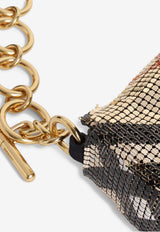 Chainmail Metallic Mesh Checked Shoulder Bag