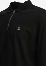 C.P. Company Half-Zip Piqué Polo Sweater Black 21CMPL152A005263W999_a8501eb7-07df-49af-b51a-0b465a996816