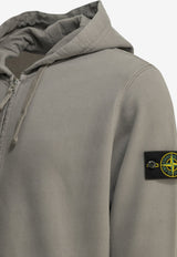 Stone Island Logo Patch Zip-Up Hooded Sweatshirt Gray L2S156100067S0A20V0060_9e31d7fc-e826-42bd-9a4e-00f2f462664b