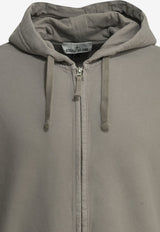 Stone Island Logo Patch Zip-Up Hooded Sweatshirt Gray L2S156100067S0A20V0060_9e31d7fc-e826-42bd-9a4e-00f2f462664b