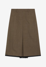 Prada Wool Tailored Skirt Brown P10A9OOO1PSW/T_PRADA-F0005