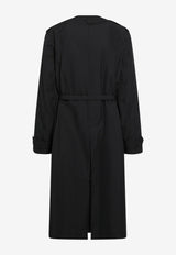 Prada Double-Breasted Trench Coat Black SGD214OOO12NS/T_PRADA-F0002