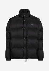 Prada Triangle Logo Convertible Down Jacket Black SGC863OOO1WQ9/T_PRADA-F0002