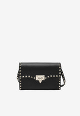 Valentino Small Rockstud Leather Crossbody Bag Black 9W2B0181VSF/T_VALE-0NO