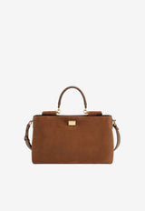 Dolce & Gabbana Medium Vittoria Suede Handbag Brown BB7896A0775/T_DOLCE-8Y121