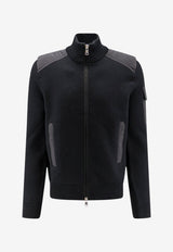 Moncler Logo Patch Zip-Up Cardigan Black L20919B00003M1131999_Black_70281613