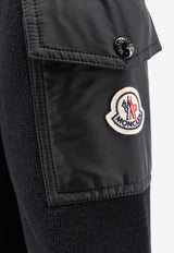 Moncler Logo Patch Zip-Up Cardigan Black L20919B00003M1131999_Black_70281613