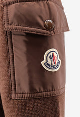 Moncler Logo Patch Wool Cardigan Brown L20919B00003M1131262_Brown_70281684