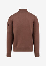 Moncler Logo Patch Wool Cardigan Brown L20919B00003M1131262_Brown_70281684