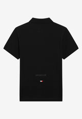Moncler Piqué Polo T-shirt Black 8A0001084556/T_MONCL-999