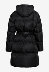 Prada Triangle Logo Down Jacket with Belt Bag Black 29Y395OOO1WQ8/T_PRADA-F0002