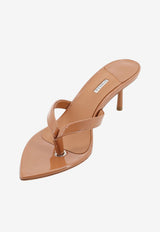 Le Silla Gisele 60 Patent Leather Thong Sandals Beige 6606F060BXPPGSM723_CUBA_70331752