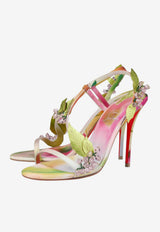 Christian Louboutin Rosa Fruit 100 Botanica Print Satin Sandals Multicolor 3260243SI/T_LOUBO-3374