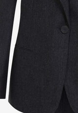 Single-Breasted Wool Blazer