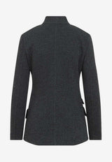 Herringbone Wool Blazer