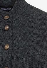 Herringbone Wool Blazer