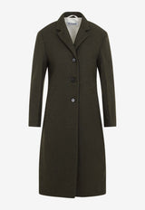 Single-Breasted Wool Coat