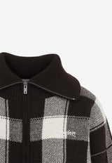 Rachelle Plaid Check Wool Cardigan