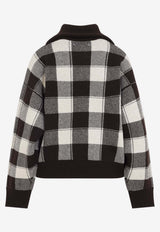 Rachelle Plaid Check Wool Cardigan