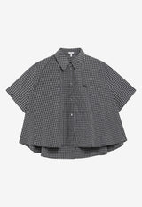 Loewe Trapeze Checked Shirt Gray S359Y05XI6PL/T_LOEW-1102