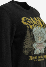 GANNI Jacquard Knit Teddy Sweater Black A1150058252_e42b1d2b-8eaa-45d6-a872-d68a345dfa0e