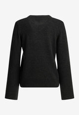 GANNI Jacquard Knit Teddy Sweater Black A1150058252_e42b1d2b-8eaa-45d6-a872-d68a345dfa0e