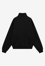 Jacquemus Gros Grain Zip-Neck Sweatshirt Black SSM00313AJ00174/T_JACQM-990