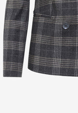 Prince of Wales Check Wool Blazer