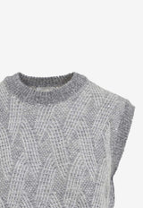 Openwork Wool-Blend Vest