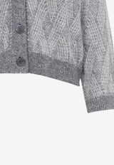 Openwork Wool-Blend Cardigan