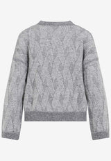 Openwork Wool-Blend Cardigan