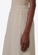 Max Mara Volonta Silk Wide-Leg Pants Beige 2621136021600-10175-007