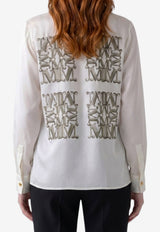 Max Mara Maxmarabesque Print Silk Shirt White 2621116051600-10076-002