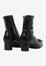 Roger Vivier Roundy Turtle 45 Ankle Boots Black RVW76145670-VNQ-B999