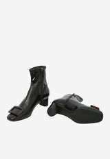 Roger Vivier Roundy Turtle 45 Ankle Boots Black RVW76145670-VNQ-B999