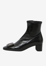 Roger Vivier Roundy Turtle 45 Ankle Boots Black RVW76145670-VNQ-B999