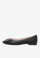 Roger Vivier Roundy Turtle Ballet Flats in Nappa Leather Black RVW66839540-91T-B999