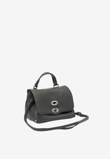 Zanellato Baby Postina Daily Grained Leather Handbag Gray POSTINA DAILY BABY0680100040000Z0115_9be9736a-e281-4a95-9caa-218db7d3c8d8